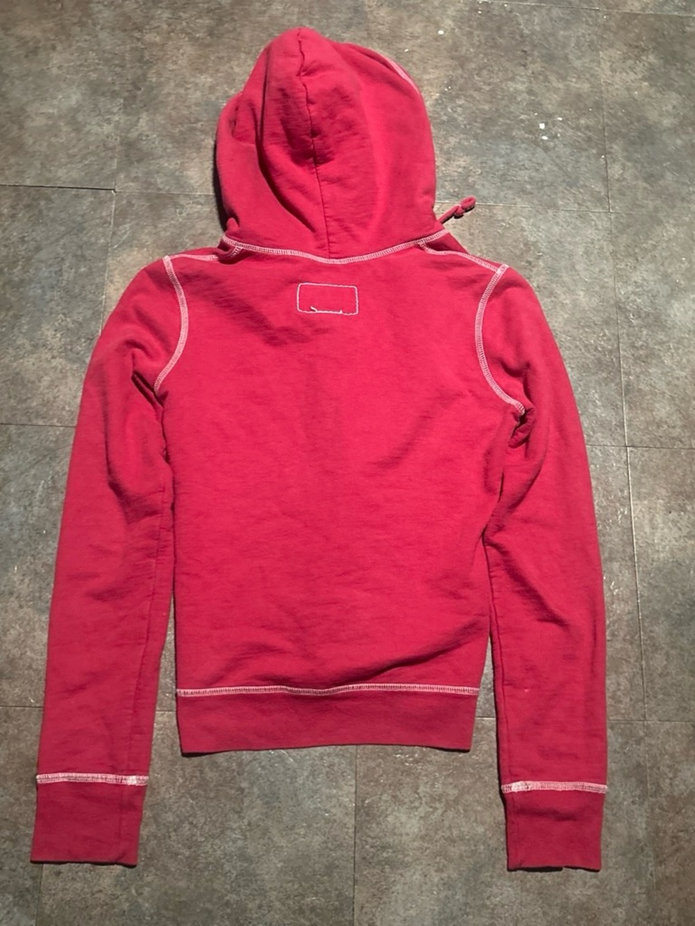 True Religion Red Zip-Up Hoodie Sweatshirt - Picture 3 of 5